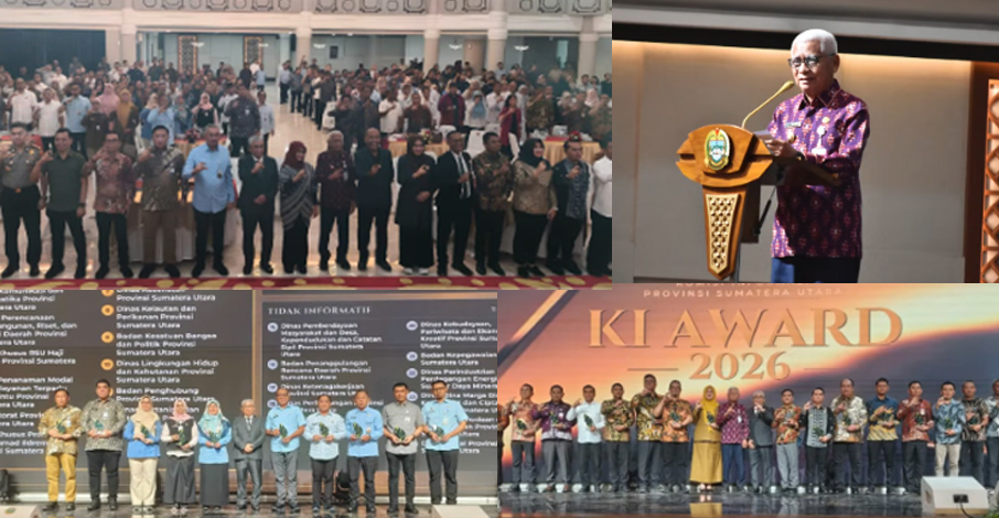 DPMPTSP Provinsi Sumatera Utara Raih Predikat Informatif pada KI Sumut Award 2026